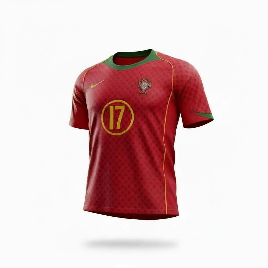 Jersey Portugal 2004 Eurocopa Cristiano Ronaldo 17.