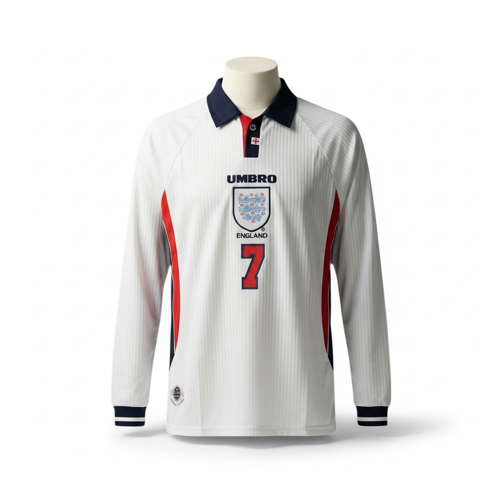 Jersey Retro Inglaterra 1998 David Beckham.